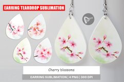 Earring Teardrop Cherry blossoms Product Image 1