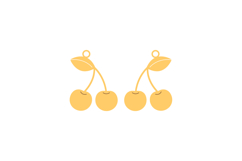 Cherry Charm Earrings, Easy to Cut and Engrave SVG Template Product Image 3