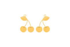 Cherry Charm Earrings, Easy to Cut and Engrave SVG Template Product Image 3
