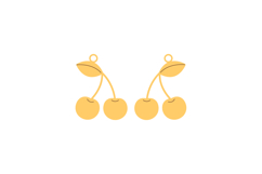 Cherry Charm Earrings, Easy to Cut and Engrave SVG Template Product Image 2