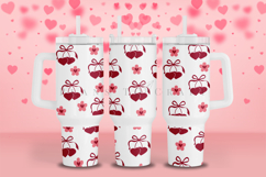 cherry daisy valentine themed 40oz tumbler wrap design featuring valentine style artwork available as digital files ready to download for crafting and decor projects