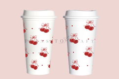 cherry heart valentine starbucks 16oz hot cup tumbler wrap svg presized template for tumbler grande suitable for cricut and silhouette