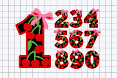 Cherry Numbers 3D SVG Product Image 2