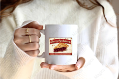 Cherry Pie Bakery Retro Tin Sign PNG, Product Image 2