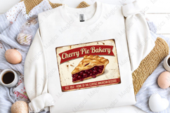 Cherry Pie Bakery Retro Tin Sign PNG, Product Image 5