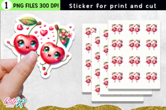 Valentines day Sticker for print and cut sticker