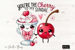 Cherry To My Sundae Funny Valentine Png Product Image 4