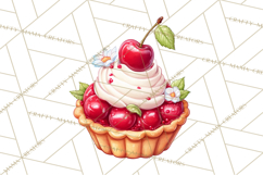 Cherry Clipart PNG, Printable Desserts &amp; Drinks Product Image 3