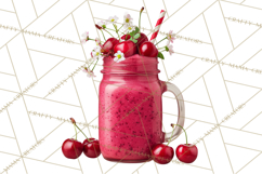 Cherry Clipart PNG, Printable Desserts &amp; Drinks Product Image 4