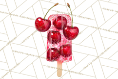 Cherry Clipart PNG, Printable Desserts &amp; Drinks Product Image 3
