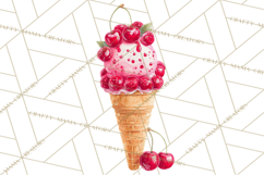 Cherry Clipart PNG, Printable Desserts &amp; Drinks Product Image 2