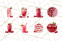 Cherry Clipart PNG, Printable Desserts &amp; Drinks Product Image 4