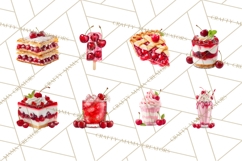 Cherry Clipart PNG, Printable Desserts &amp; Drinks Product Image 5