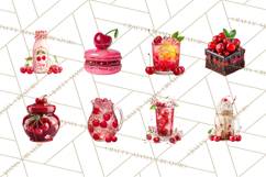 Cherry Clipart PNG, Printable Desserts &amp; Drinks Product Image 3