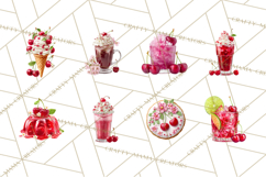 Cherry Clipart PNG, Printable Desserts &amp; Drinks Product Image 6