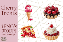Cherry Clipart PNG, Printable Desserts &amp; Drinks Product Image 1
