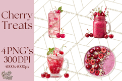 Cherry Clipart PNG, Printable Desserts &amp; Drinks Product Image 1