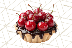 Cherry Clipart PNG, Printable Desserts &amp; Drinks Product Image 4