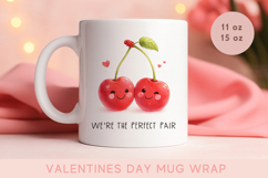 Funny valentines day mug, food pun mug, cherry mug wrap Product Image 1