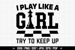 Chess Girl SVG, Funny Chess Shirt Product Image 1