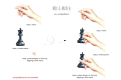 Watercolor chess clipart. Chess piece. Chessboard Product Image 5