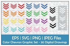 Colorful Chevron Vector Clipart Bundle Product Image 1