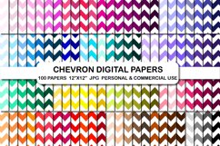 Rainbow chevron digital papers 100 colors jpg high resolution files