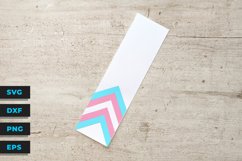 LGBT Chevron Papercut Bookmark SVG Product Image 3