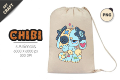 Chibi animals 10 Halloween. Tshirt, PNG. Product Image 3