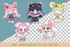 Chibi animals 11. Tshirt, PNG. Product Image 2