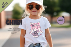 Chibi animals 11. Tshirt, PNG. Product Image 4
