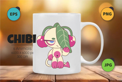 Chibi animals set 04. Tshirt, PNG. Product Image 3