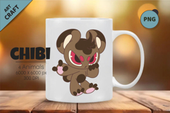 Cute Chibi animals. Tshirt, PNG. Product Image 2