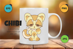 Chibi animals set 09. Tshirt, PNG. Product Image 3