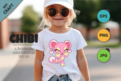 Chibi animals set 09. Tshirt, PNG. Product Image 4