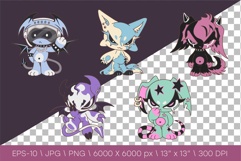 Chibi animals set 06. Tshirt, PNG. Product Image 2