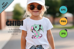 Chibi animals set 06. Tshirt, PNG. Product Image 4