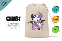 Chibi animals set 06. Tshirt, PNG. Product Image 5