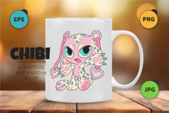 Chibi animals set 07. Tshirt, PNG. Product Image 3