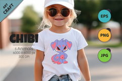 Chibi animals set 07. Tshirt, PNG. Product Image 4