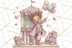 Valentine Chibi Carnival Clipart, Cute Carnival PNG Product Image 3