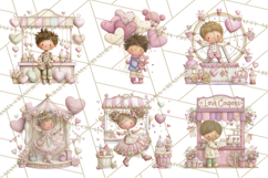 Valentine Chibi Carnival Clipart, Cute Carnival PNG Product Image 7