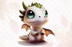 Chibi Dragon Watercolor Sublimation Clipart Product Image 3