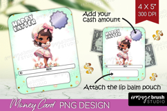 Easter Money Card PNG - Easter Girl Money Card Holder Product Image 1