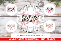 Chic Animal Print MOM Wind Spinner Product Image 1
