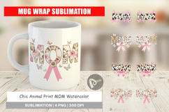 Chic Animal Print MOM Mug Wrap Product Image 1