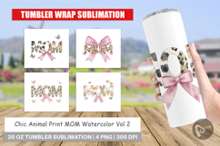 Chic Animal Print MOM Tumbler Product Image 1