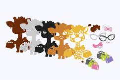 Chic Shopping Giraffe 3D SVG Product Image 3