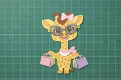 Chic Shopping Giraffe 3D SVG Product Image 4