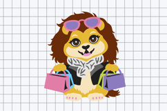 Chic Shopping Lion 3D SVG Product Image 2